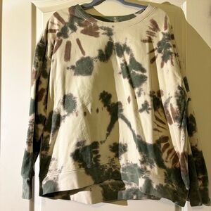 Lucky Brand Tie-Dye Sweater - Green and Brown